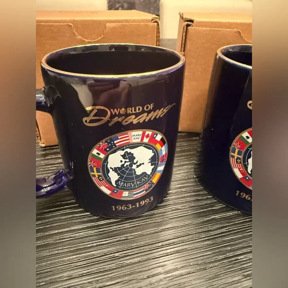 Mary Kay Vintage Mugs 1993 Seminar Mug World of Dreams Bundle of (2) Mugs